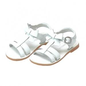 NEW L'AMOUR girl's janie t-strap bow sandal in white
